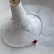 PULSERA CORAZON CRISTAL ROJO