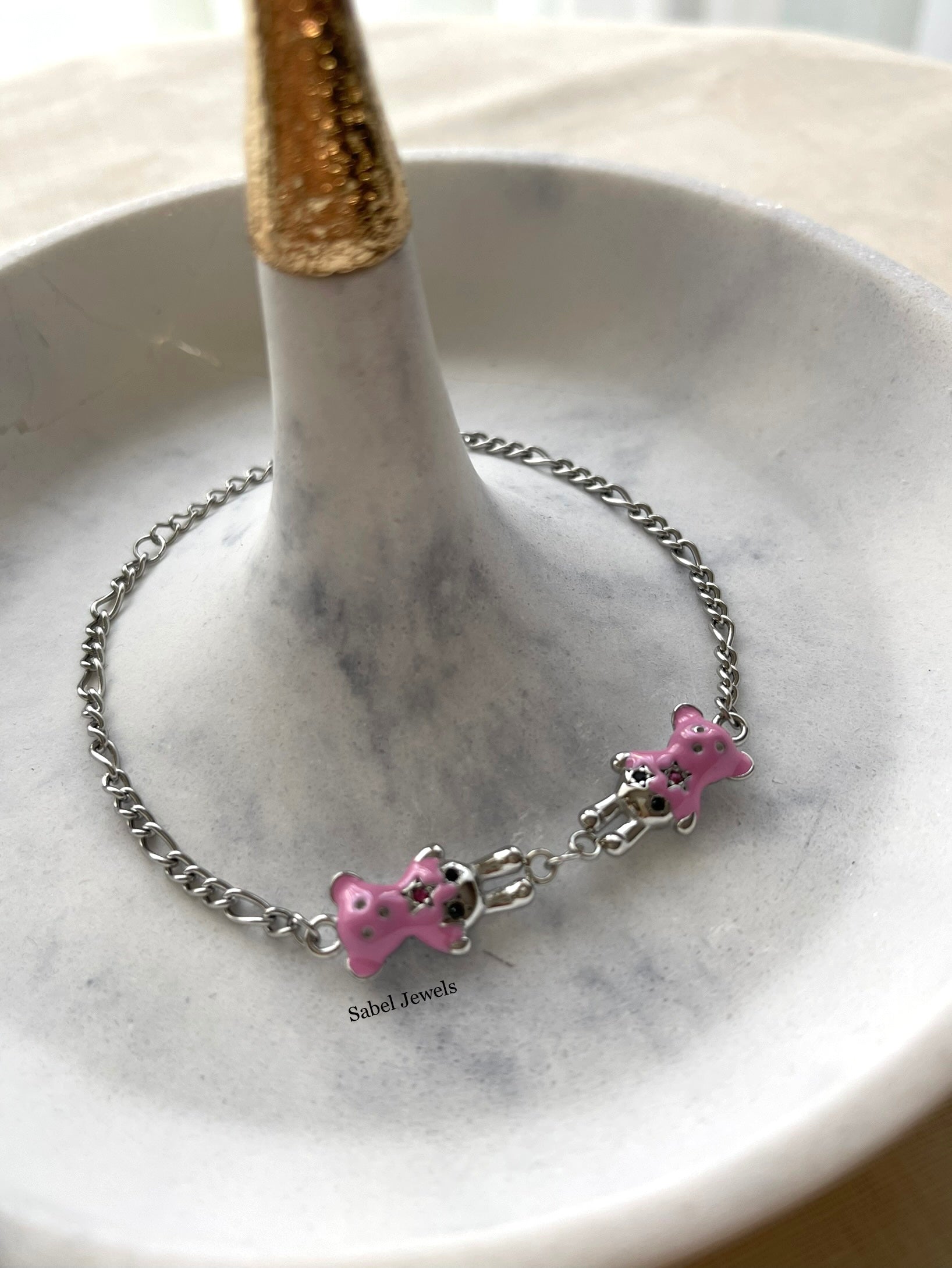 PULSERA OSO ROSA