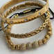TRÍO PULSERAS DORADAS BOLITAS