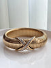 PULSERA GRUESA CRUZ DORADA