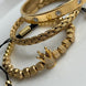 TRÍO PULSERAS DORADAS CON CORONA