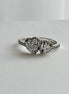 ANILLO DOBLE CORAZON BLANCO
