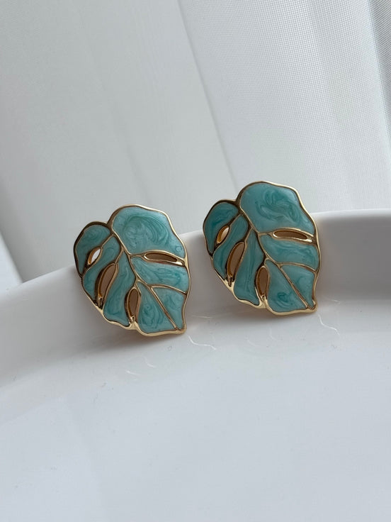 ARETE HOJA AZUL