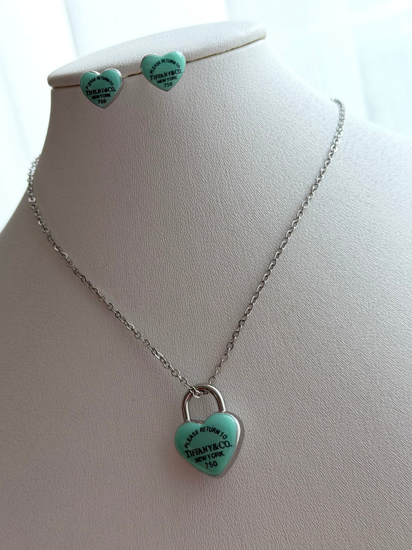 SET CORAZÓN AZUL