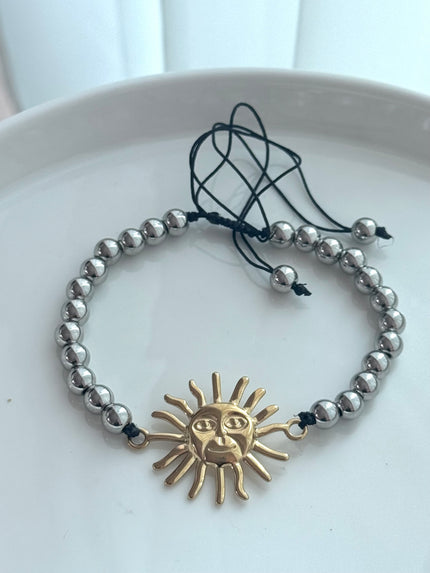 PULSERA SOL CON BOLITAS