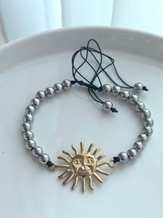 PULSERA SOL CON BOLITAS