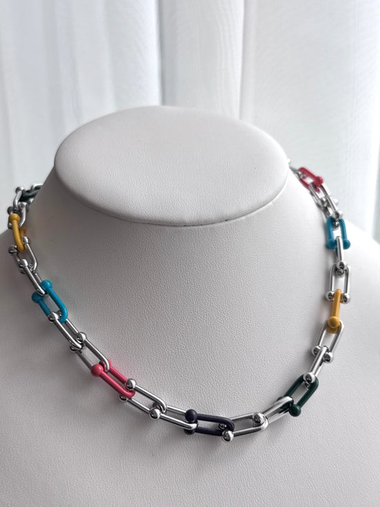 COLLAR ESLABONES COLORES