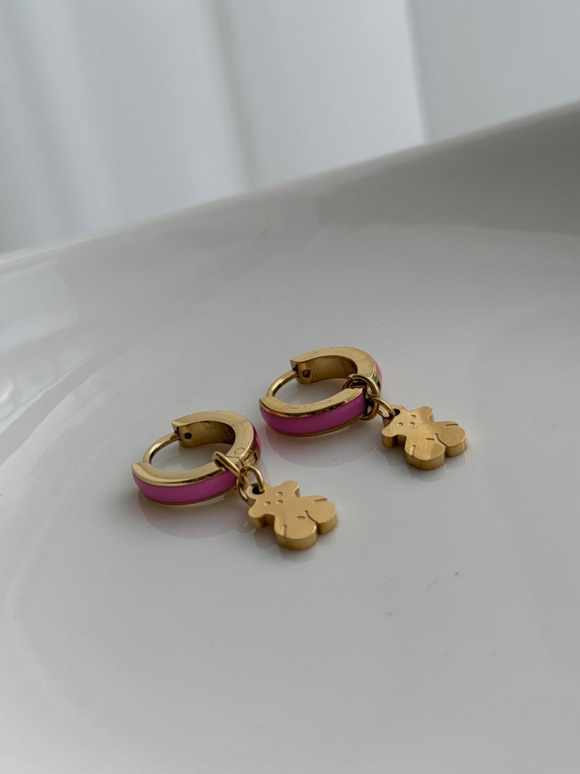 ARRACADA ROSA OSITO