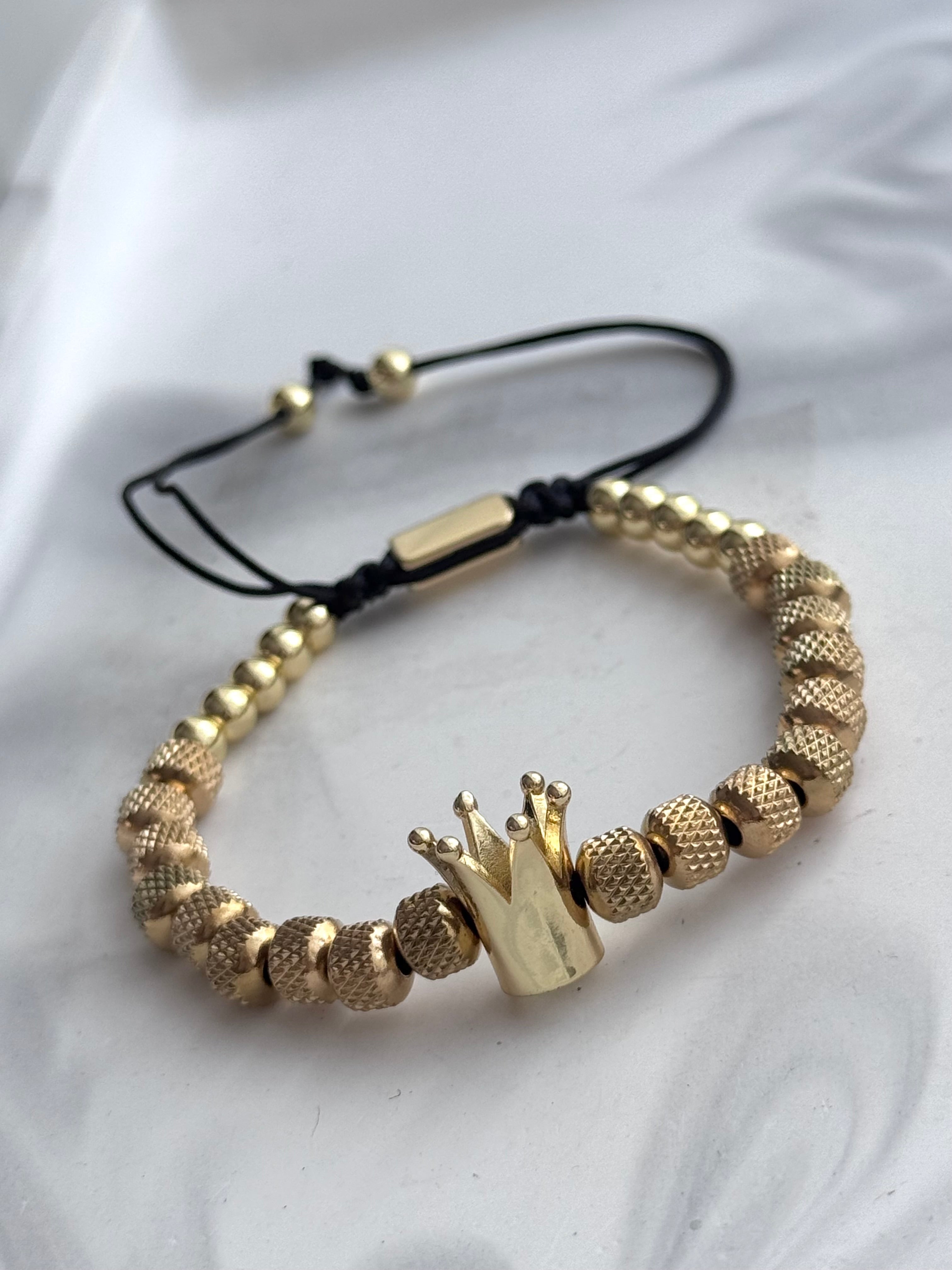 PULSERA CORONA DORADA
