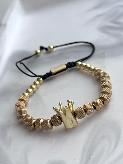 PULSERA CORONA DORADA