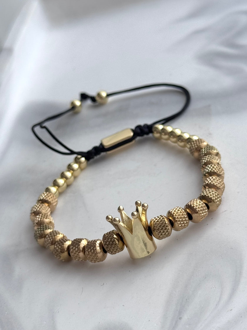 PULSERA CORONA DORADA