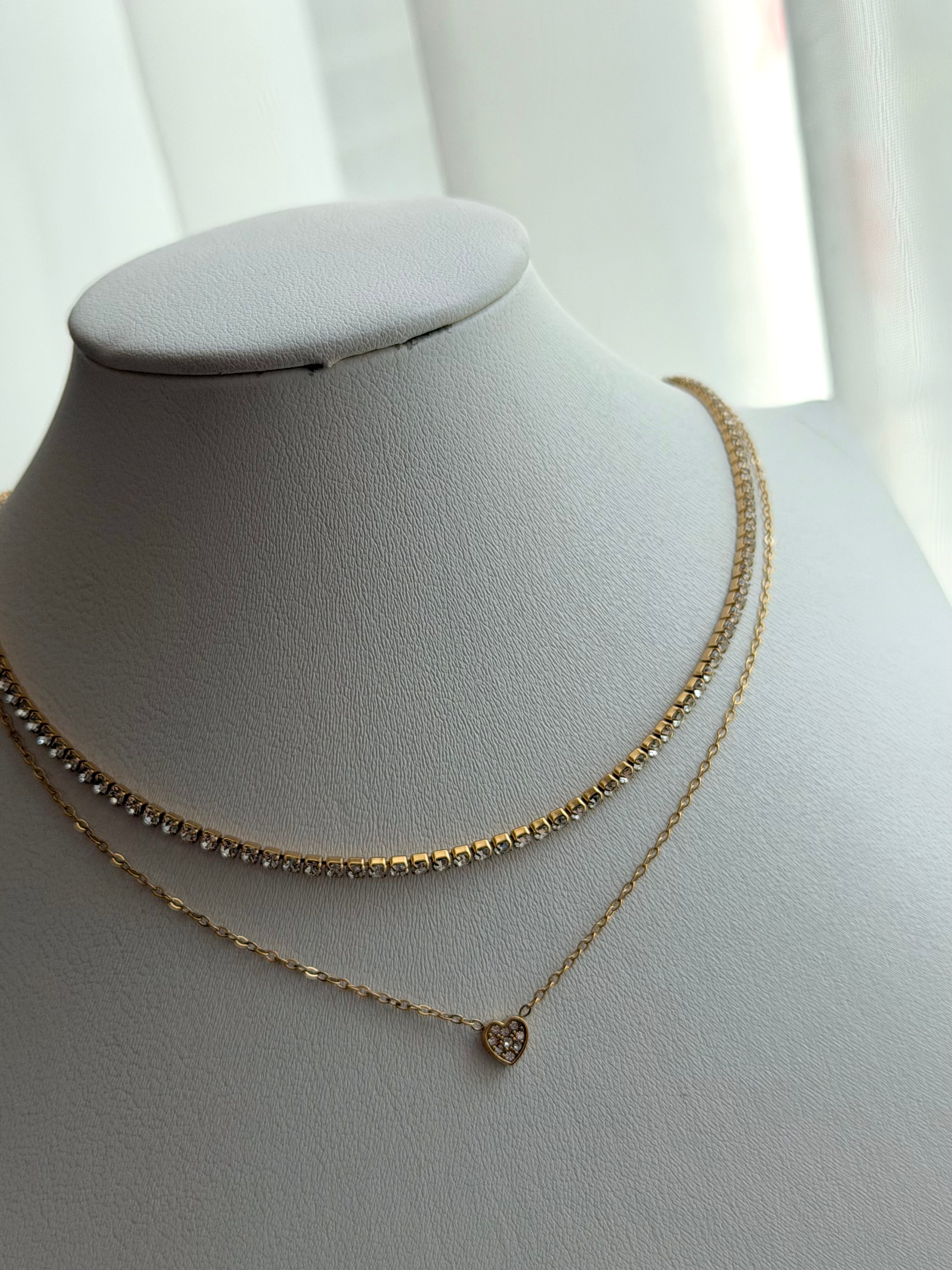 COLLAR DOBLE DIJE CORAZON