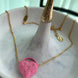 COLLAR RELICARIO CORAZON ROSA