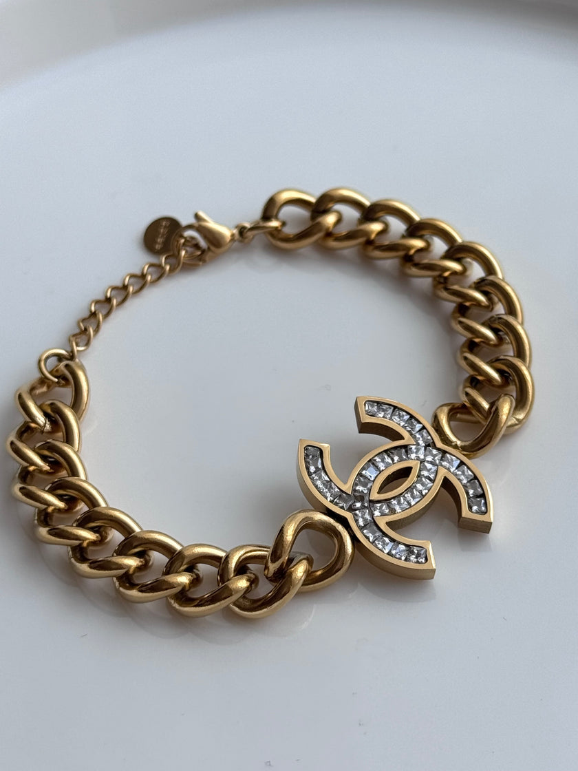 PULSERA DIJE CC CON CRISTALES