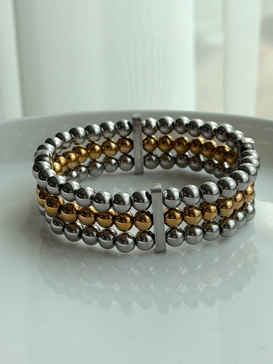 PULSERA BOLITAS TRIPLE