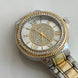 RELOJ BICOLOR CON CRISTAL