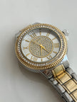 RELOJ BICOLOR CON CRISTAL