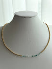 COLLAR BOLITAS VERDE / BLANCO