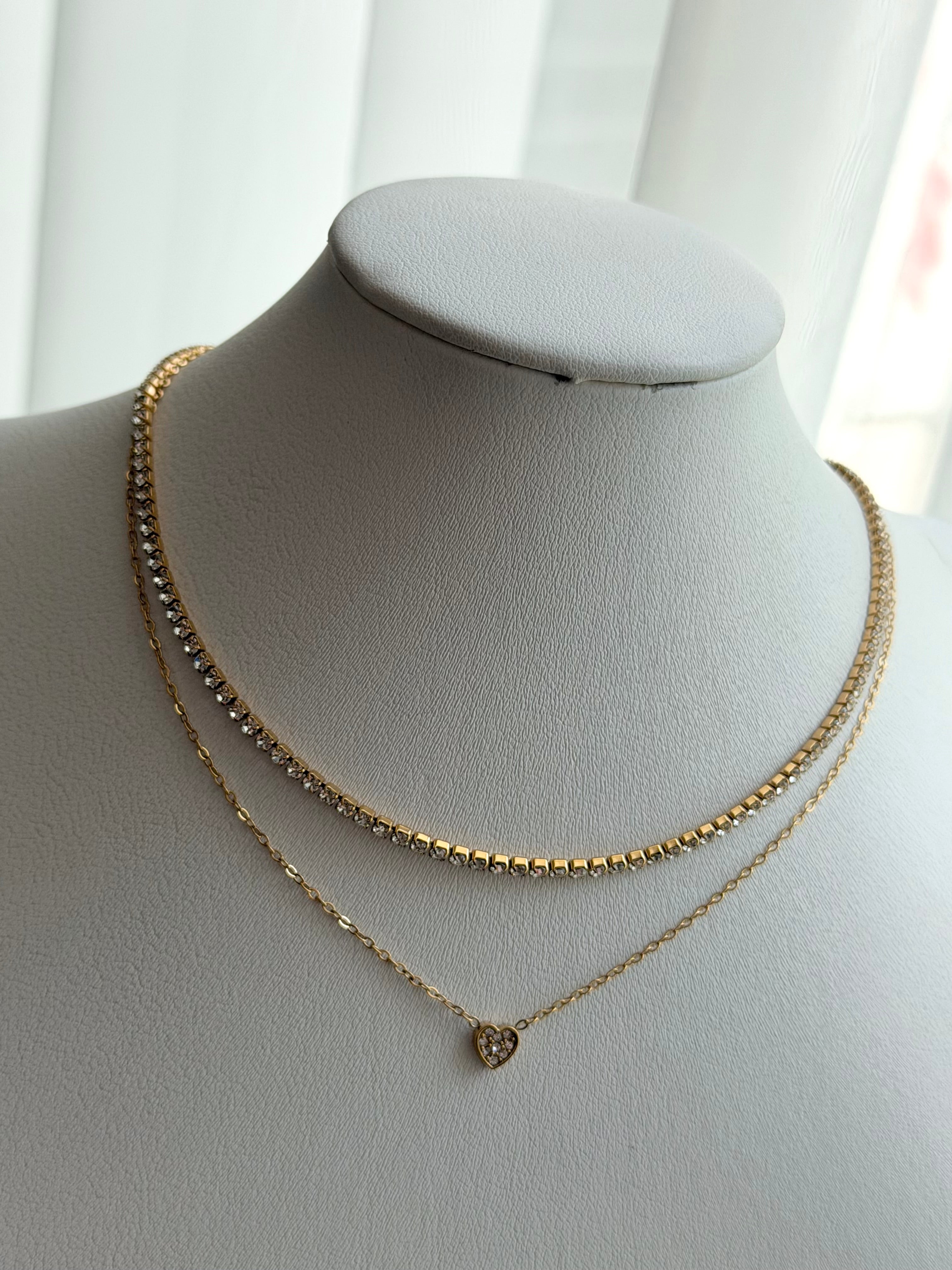 COLLAR DOBLE DIJE CORAZON