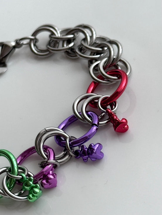 PULSERA ARGOLLAS COLORES