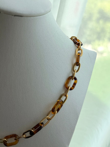 COLLAR ESLABÓN CAREY