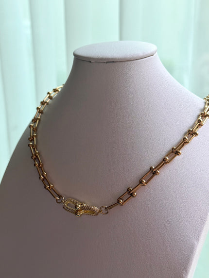 COLLAR ESLABONES CON CRISTAL