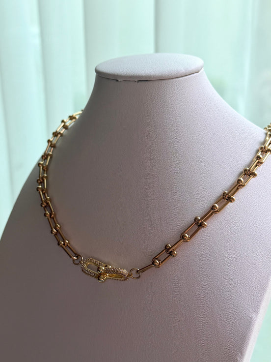 COLLAR ESLABONES CON CRISTAL