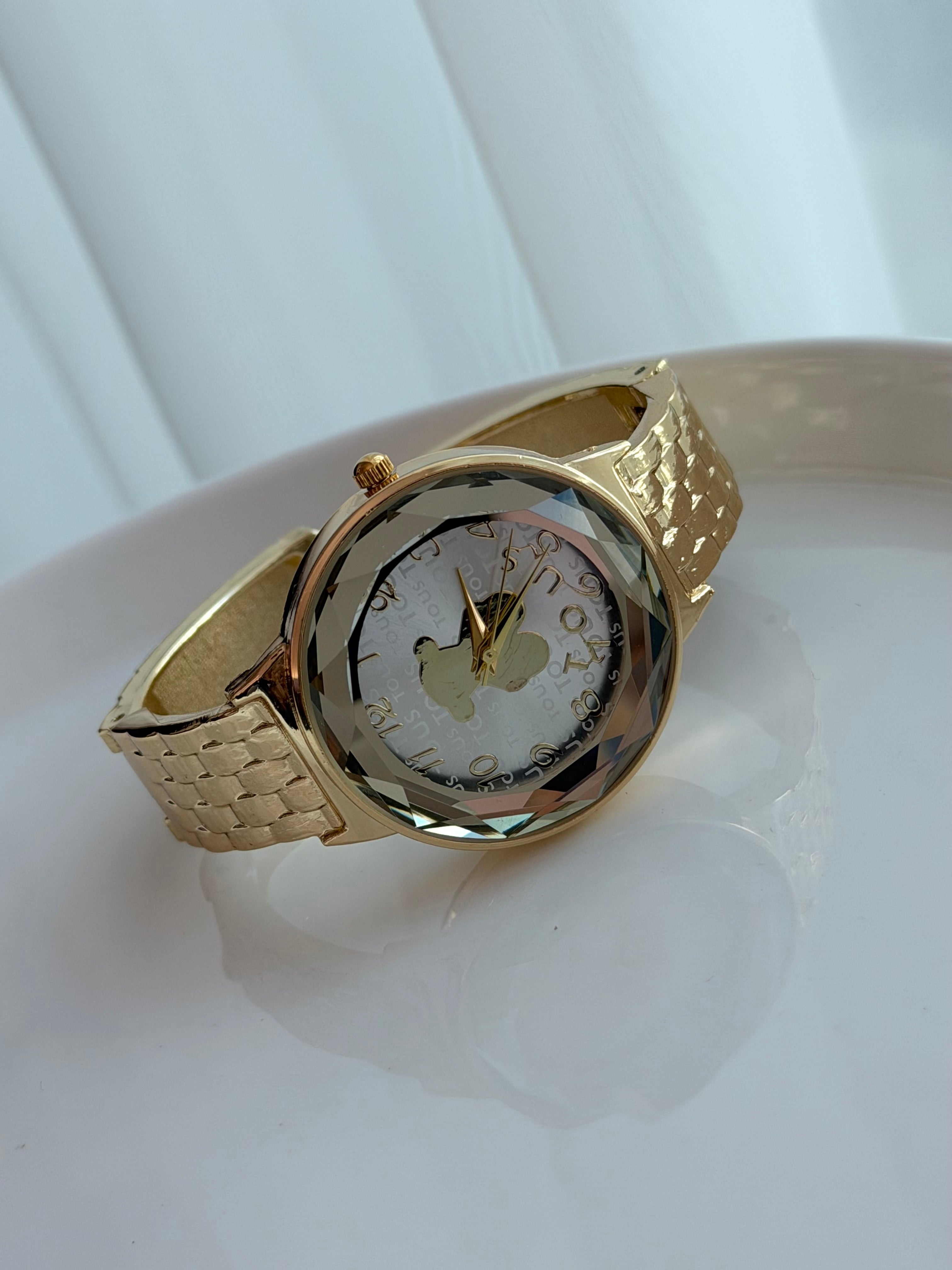 RELOJ PULSERA CON CRISTAL