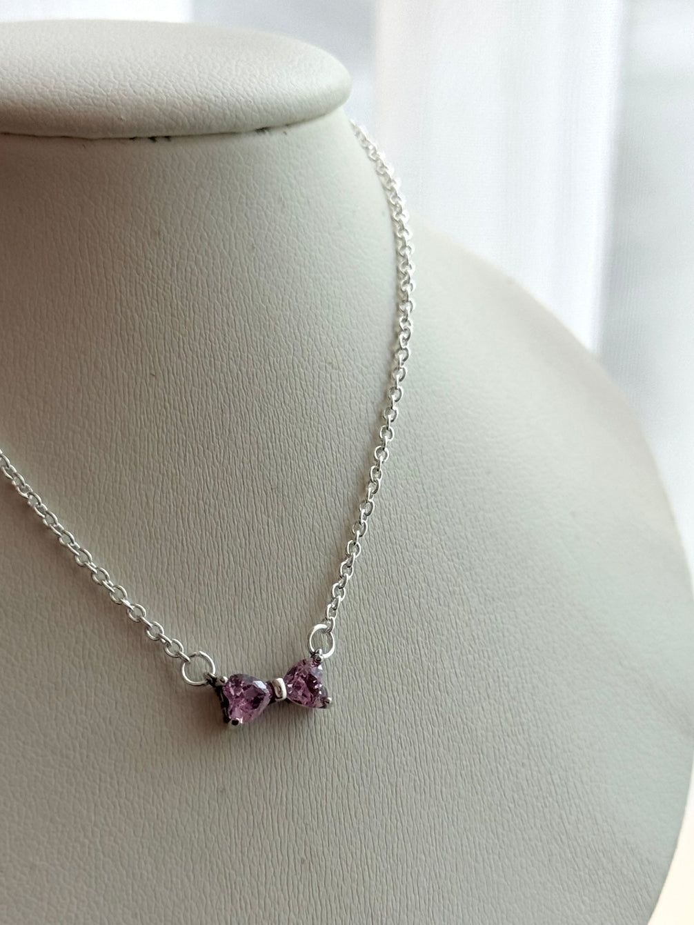 COLLAR MOÑO ROSA