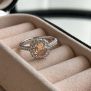 ANILLO ZIRCONIA ÁMBAR