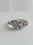ANILLO DOBLE CORAZON ROSA