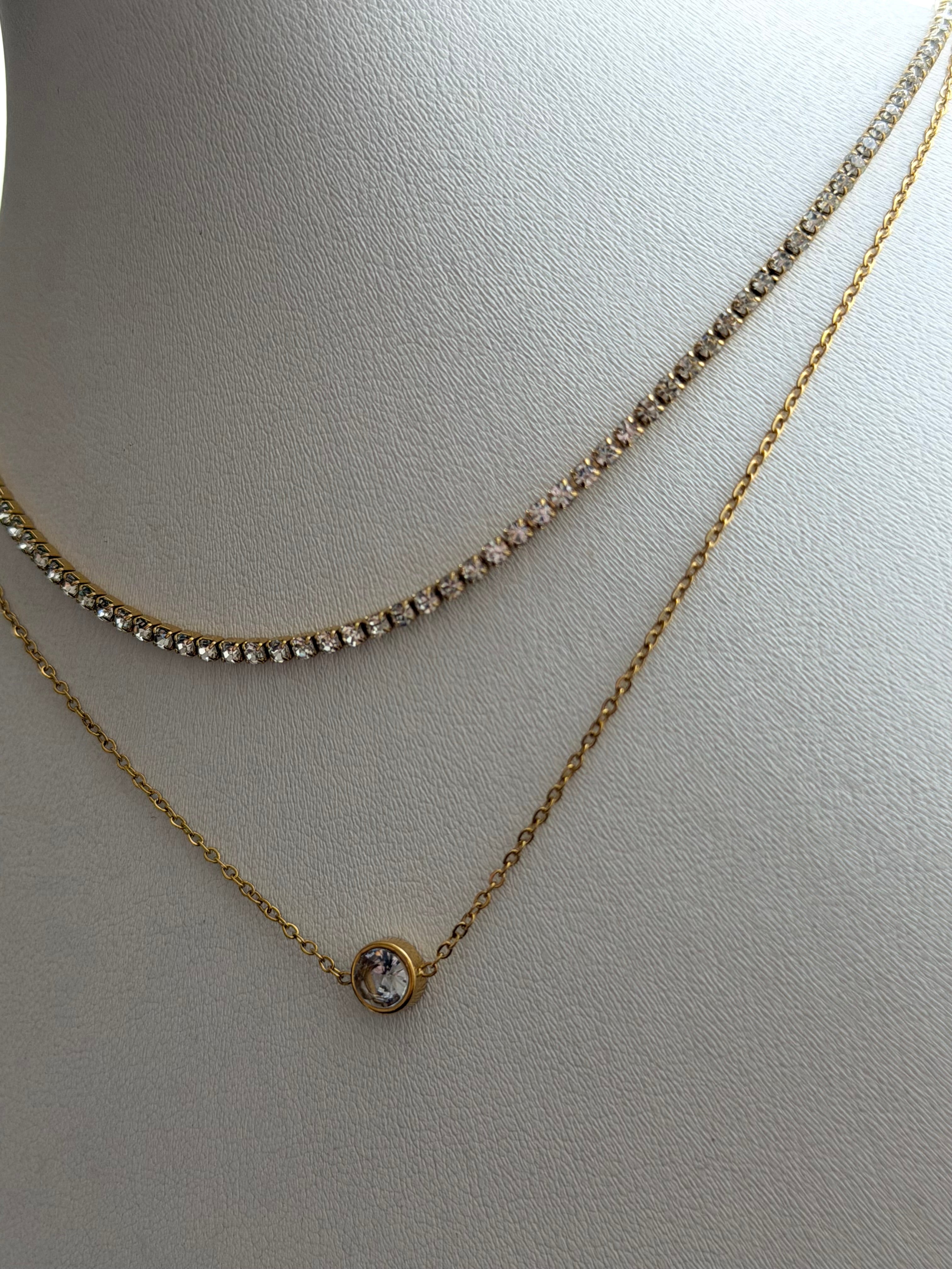 COLLAR DOBLE DIJE BOLITA