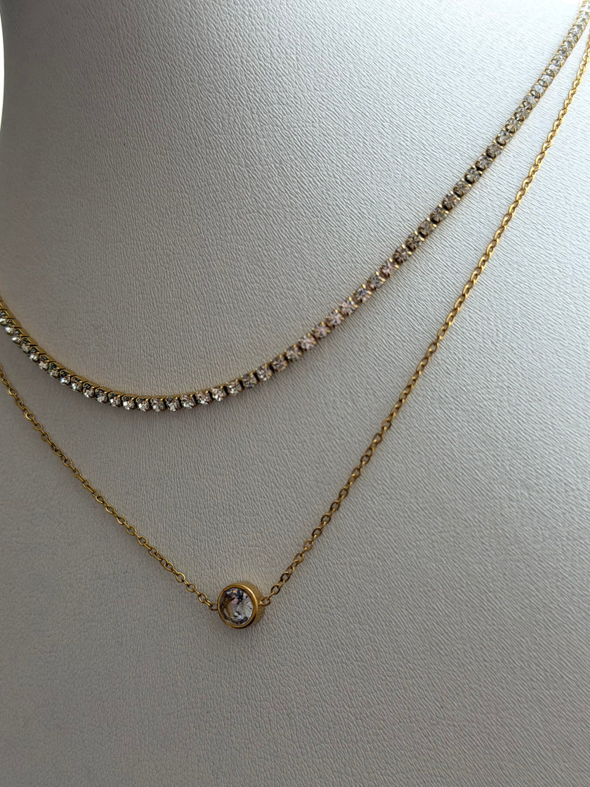COLLAR DOBLE DIJE BOLITA