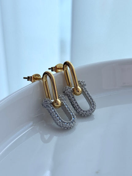 ARETE DOBLE ESLABÓN CON ZIRCONIA