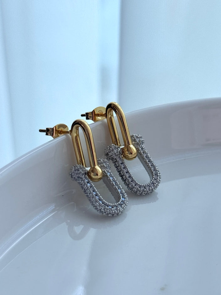 ARETE DOBLE ESLABÓN CON ZIRCONIA