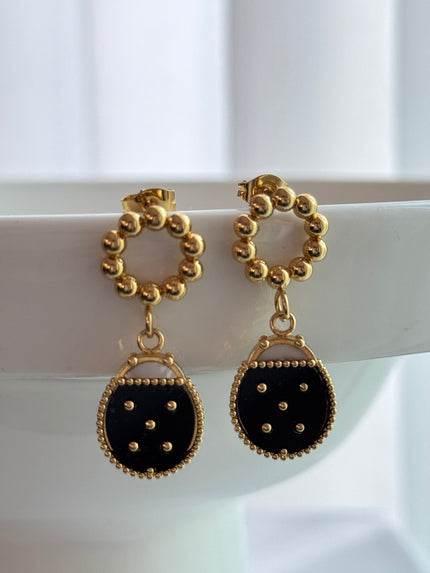 ARETE MARIQUITA ALA CERRADA NEGRO