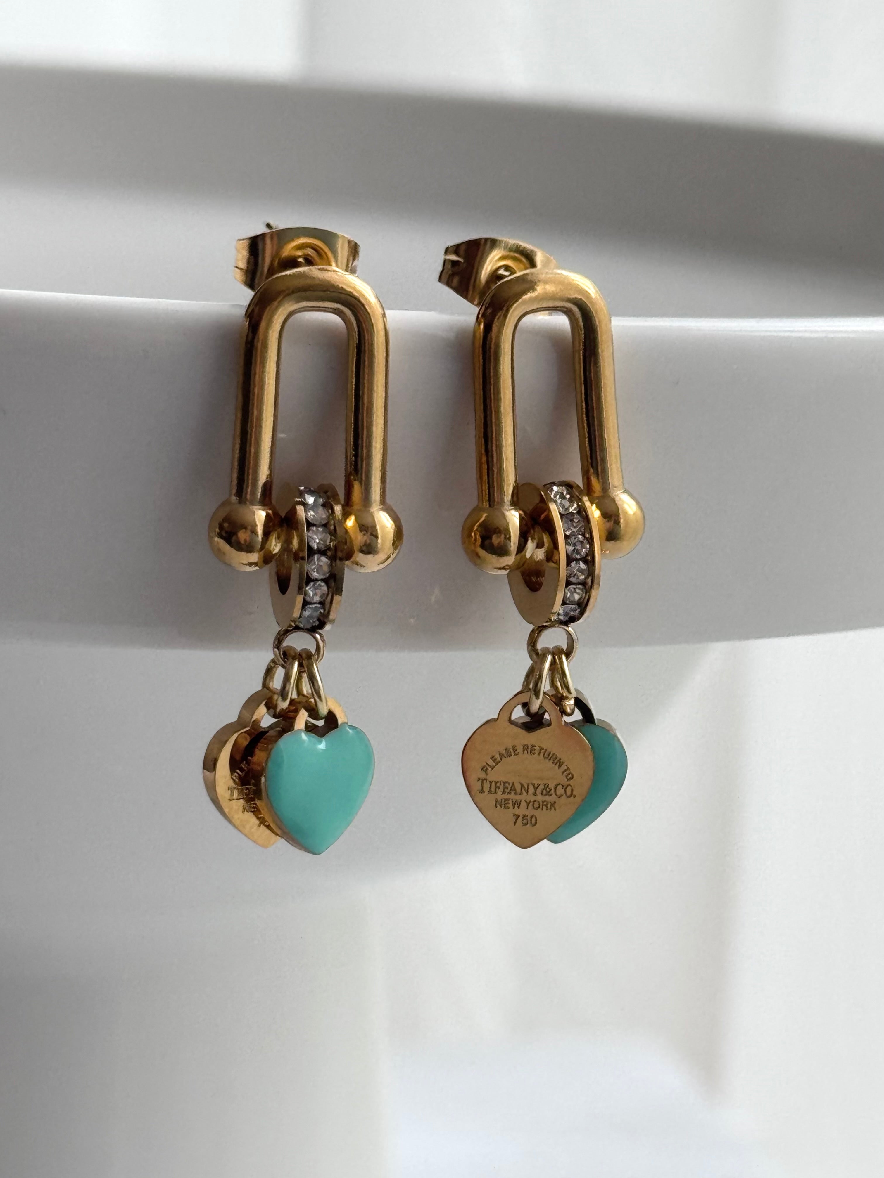 ARETE ESLABÓN CORAZON AZUL