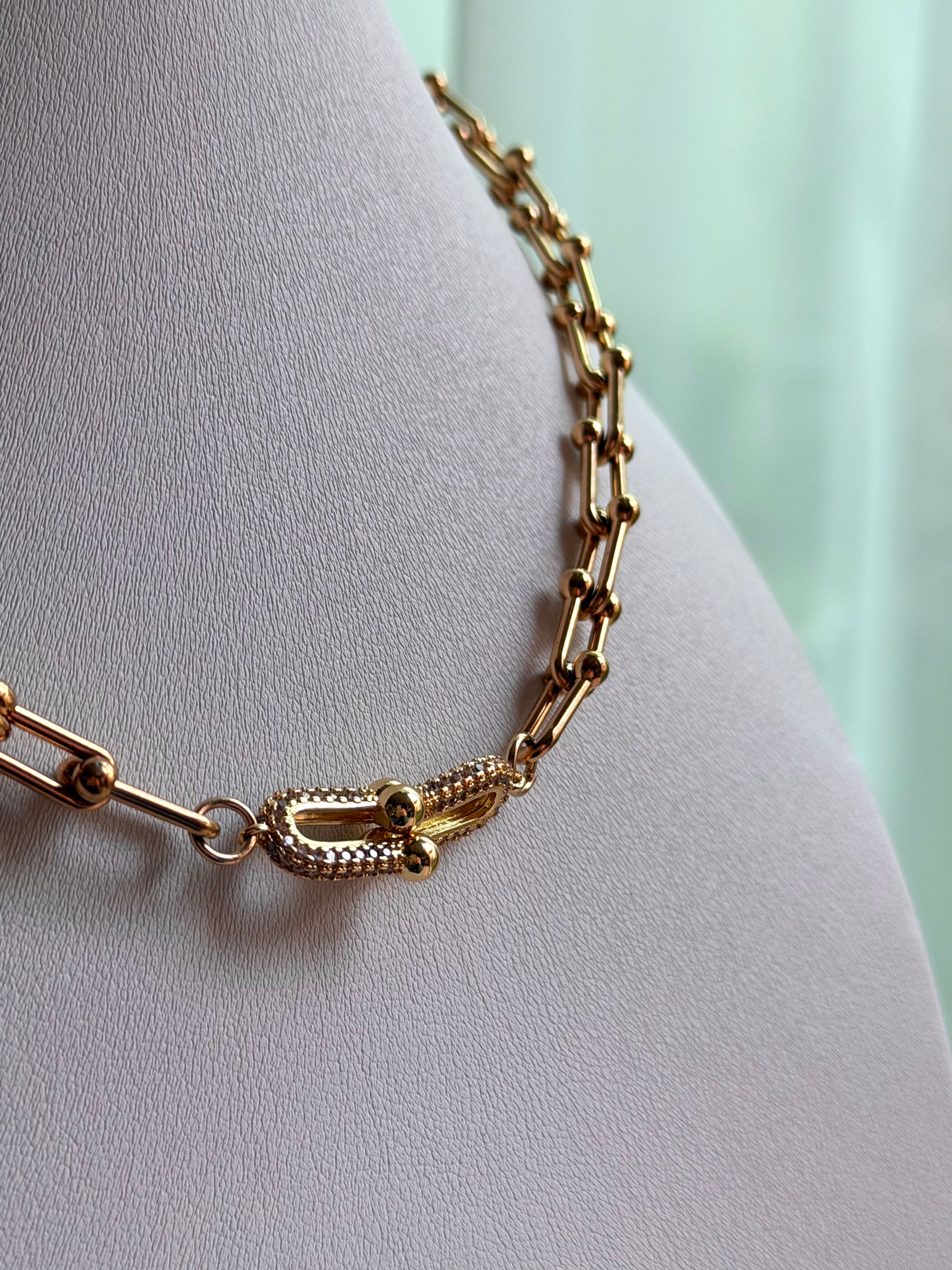 COLLAR ESLABONES CON CRISTAL