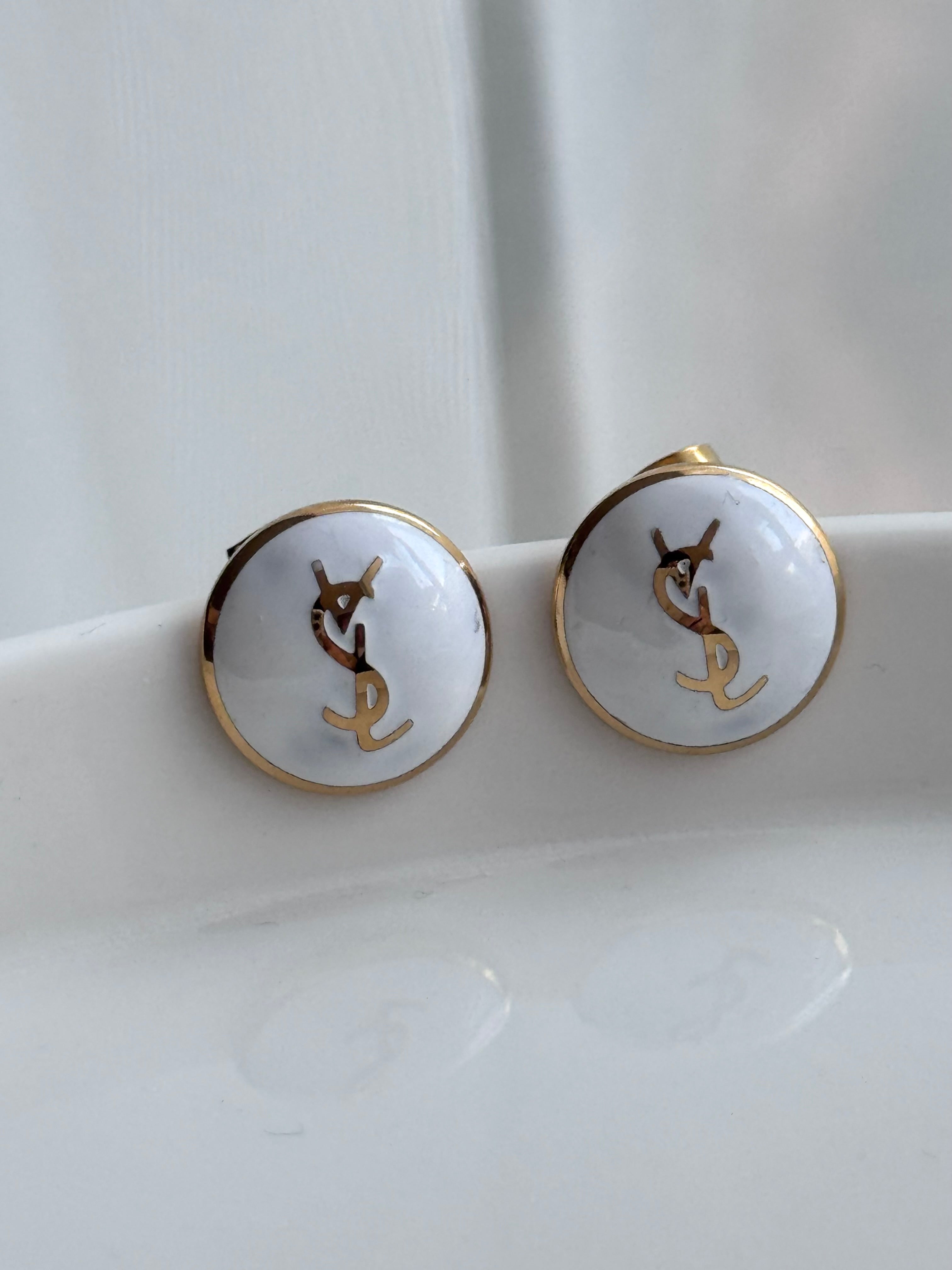 ARETE YSL BLANCO