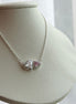 COLLAR DOBLE CORAZON ROSA