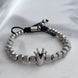 PULSERA CORONA PLATEADA