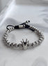 PULSERA CORONA PLATEADA