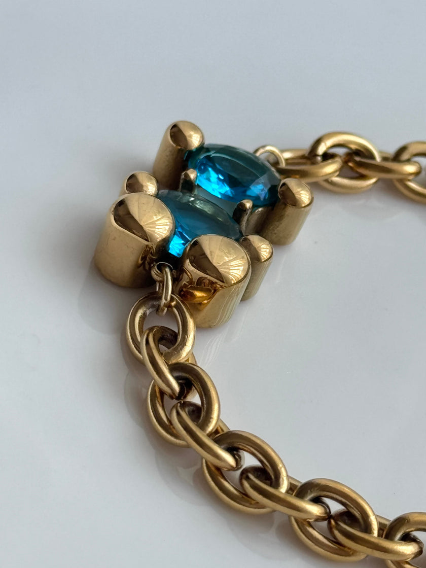 PULSERA OSO CRISTAL AZUL