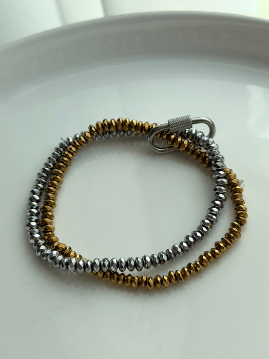 PULSERA DOBLE CRISTAL