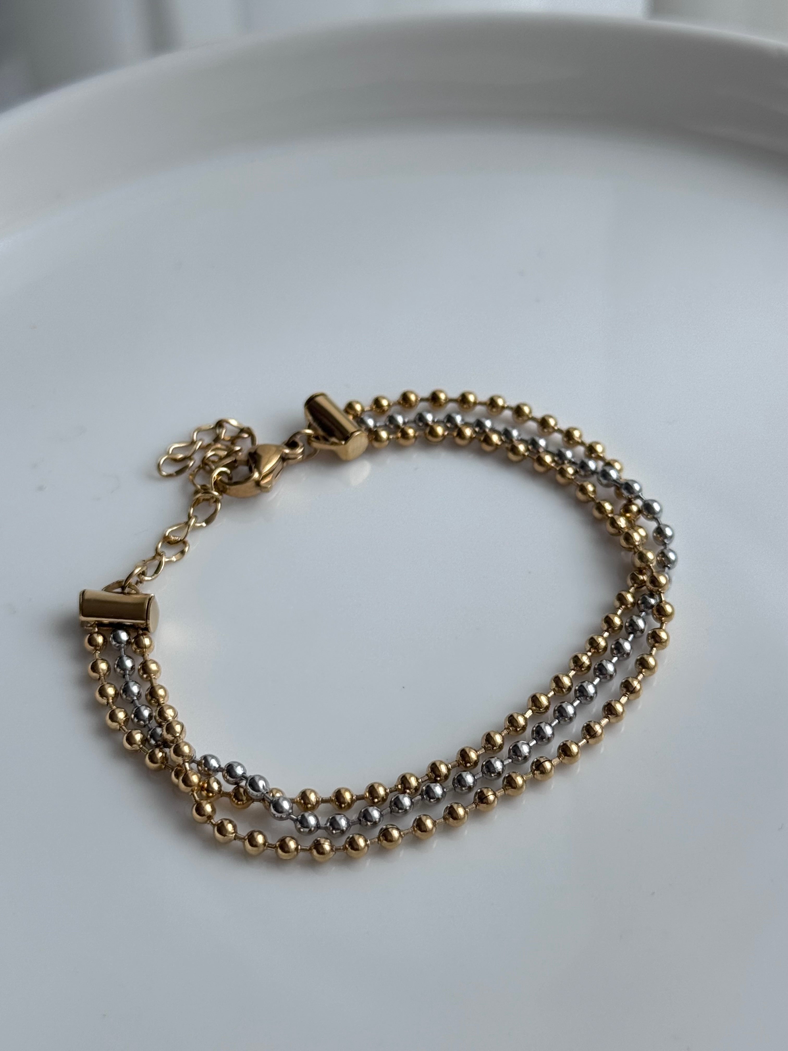 PULSERA BOLITAS MULTICOLOR