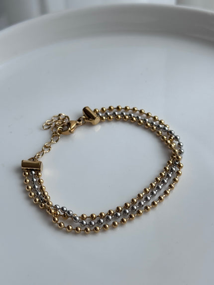 PULSERA BOLITAS MULTICOLOR