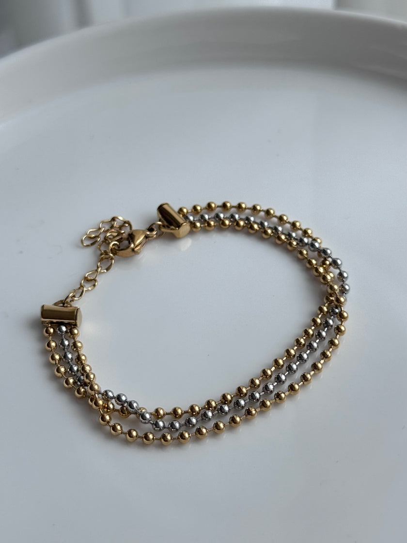 PULSERA BOLITAS MULTICOLOR