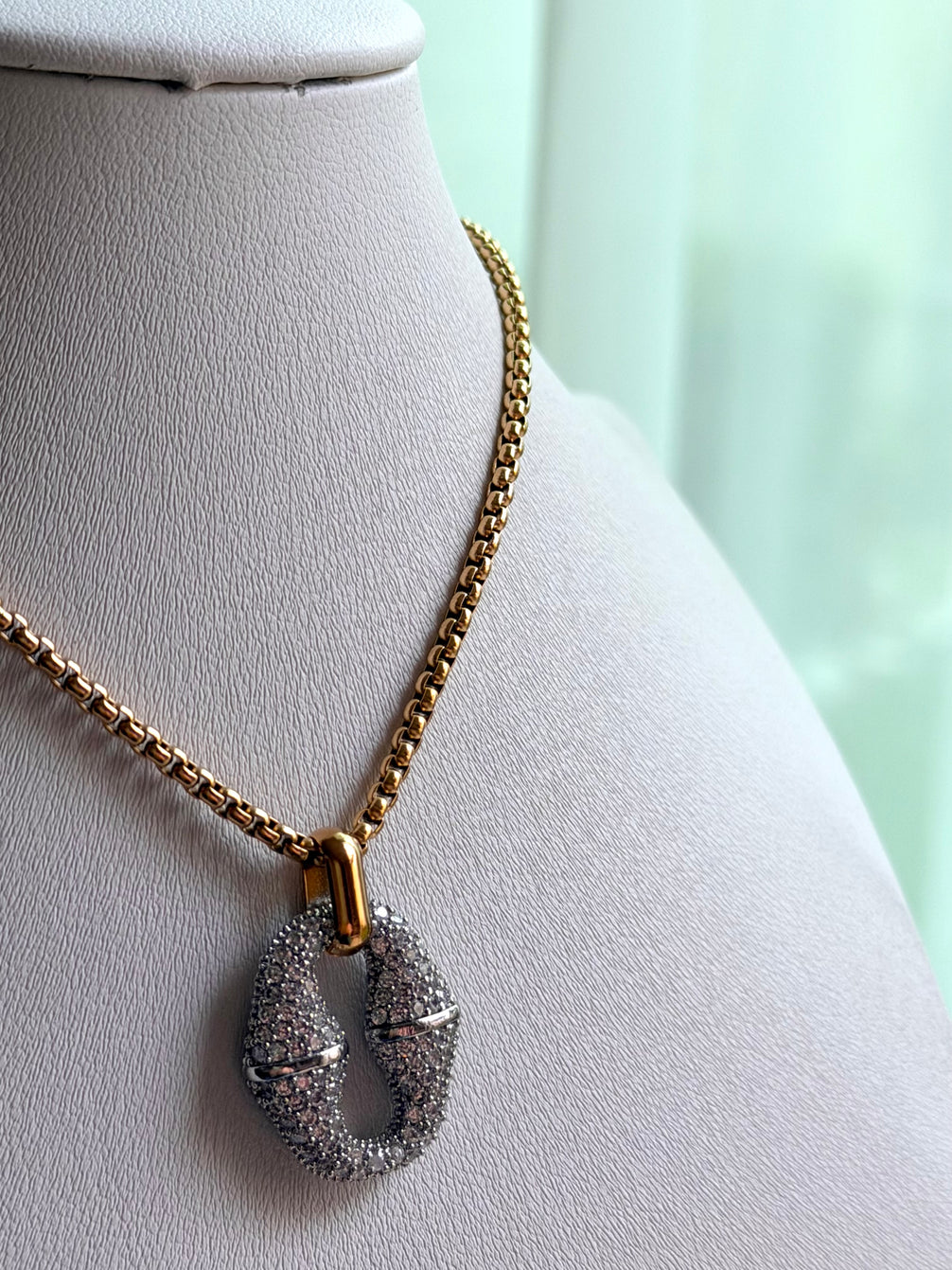 COLLAR ESLABON CON ZIRCONIA