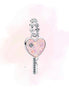 CHARM LLAVE ROSA