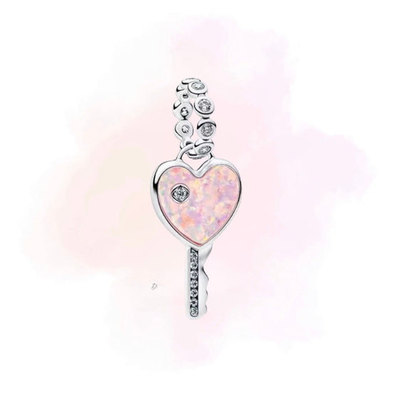CHARM LLAVE ROSA